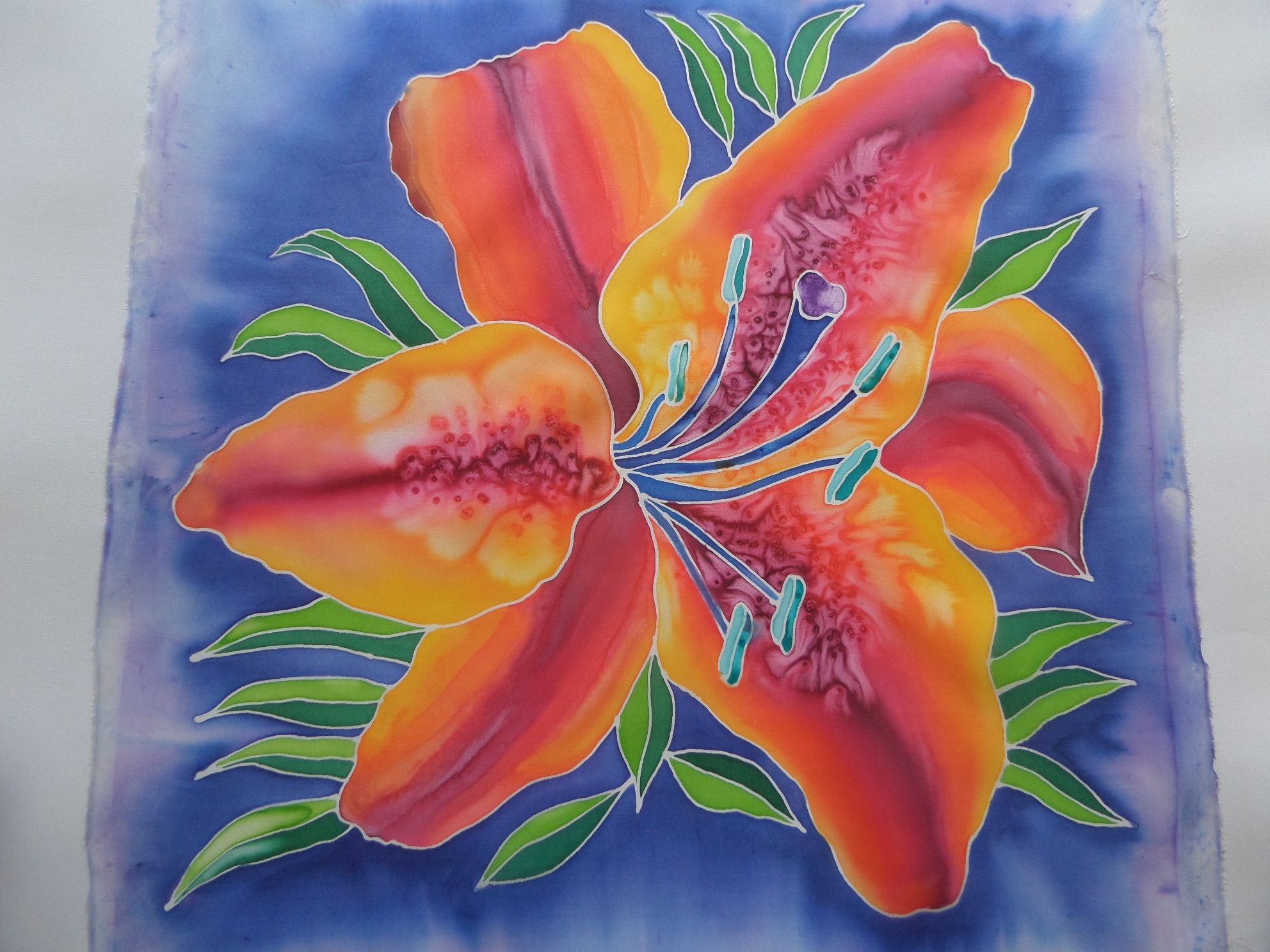 'Rainbow Lily' Silk Painting 11 Steps (with Pictures) Instructables