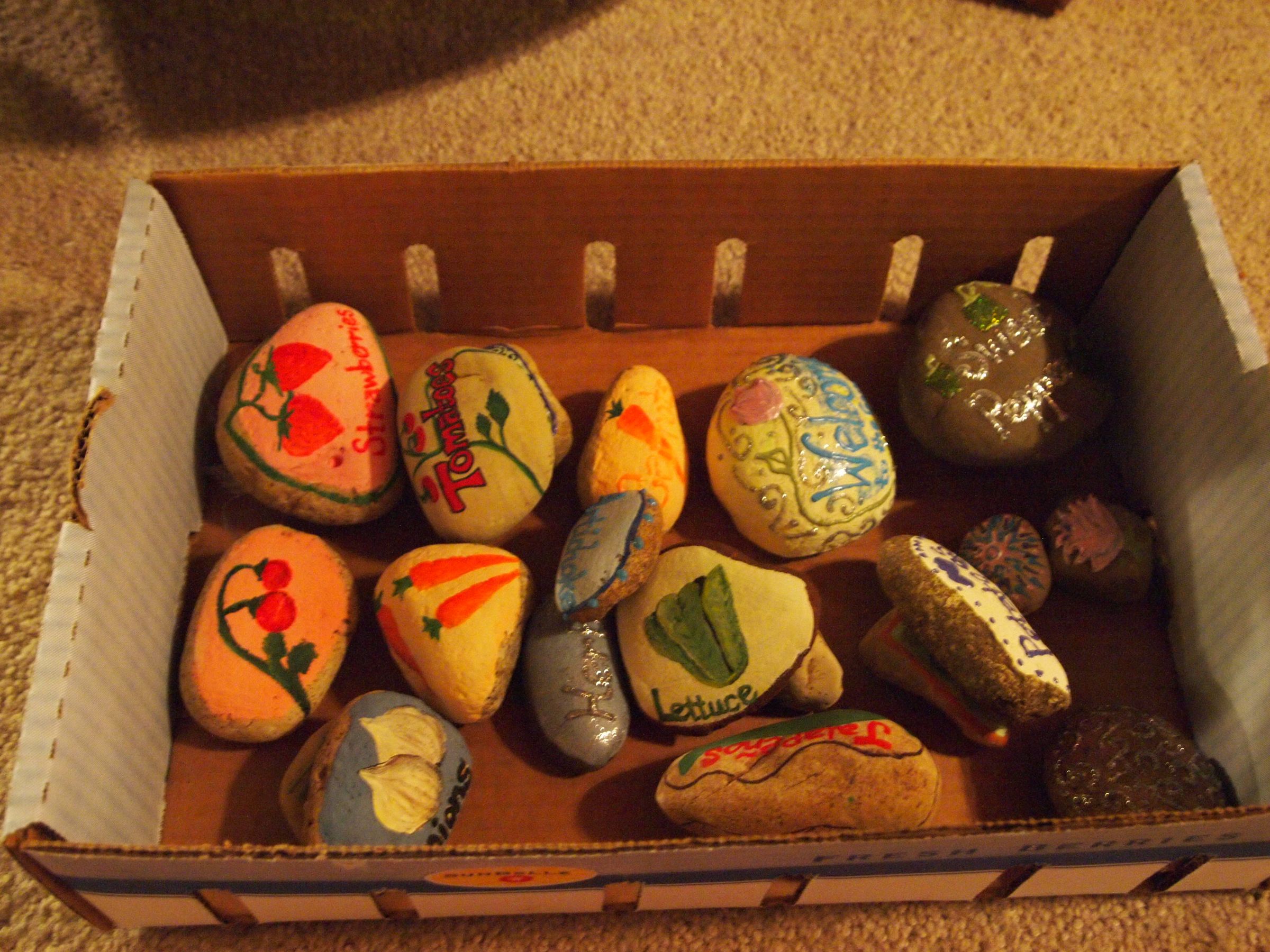 Painted Rock Garden Markers Instructables