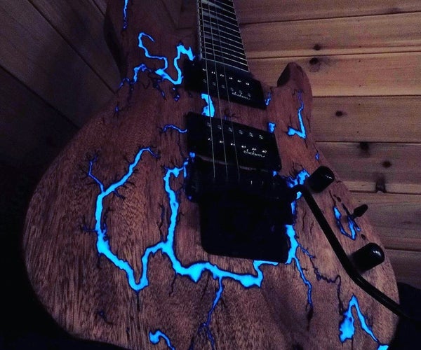 Glowing Thunderstruck Guitar