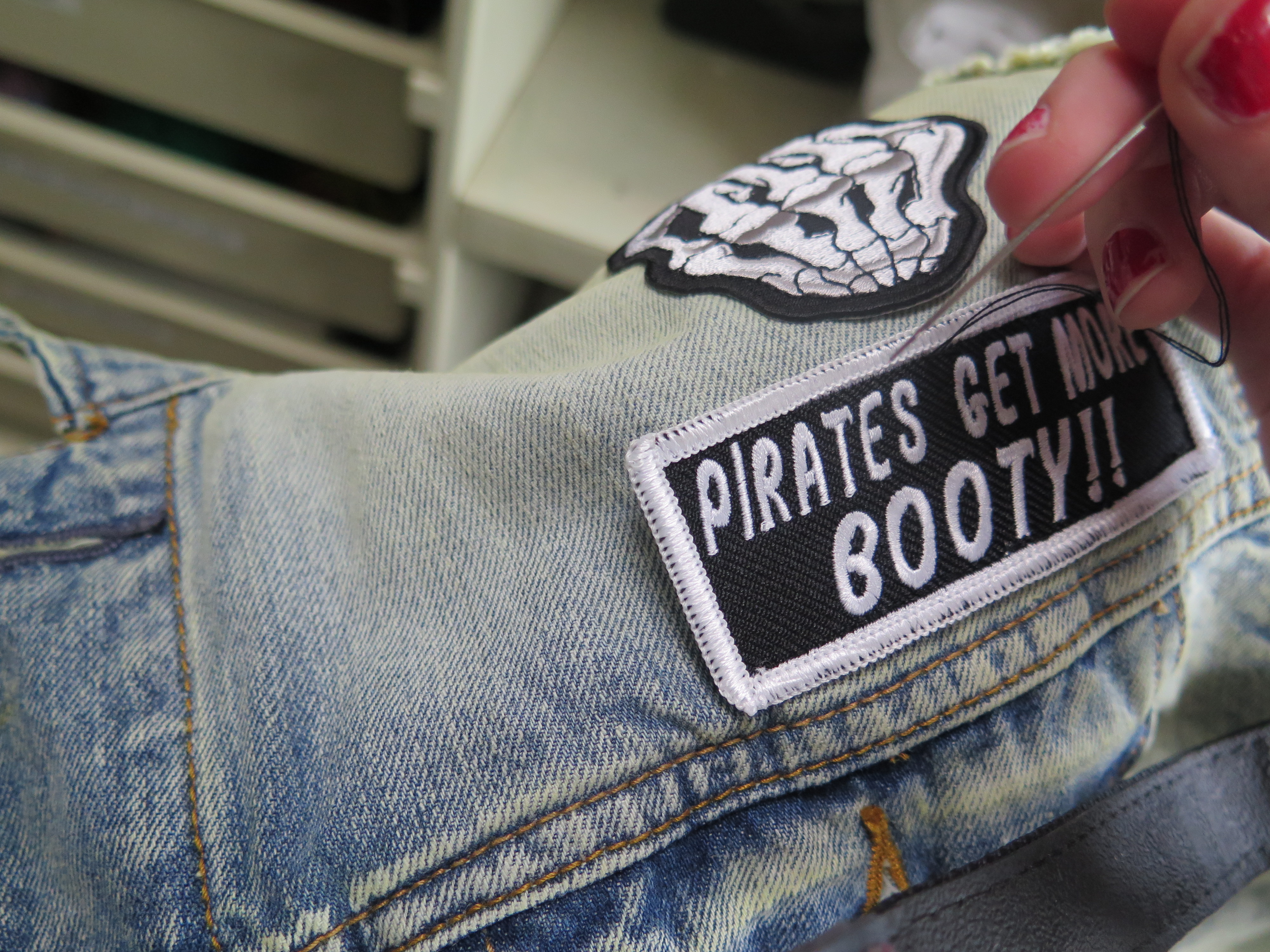 how do you put a patch on a jacket