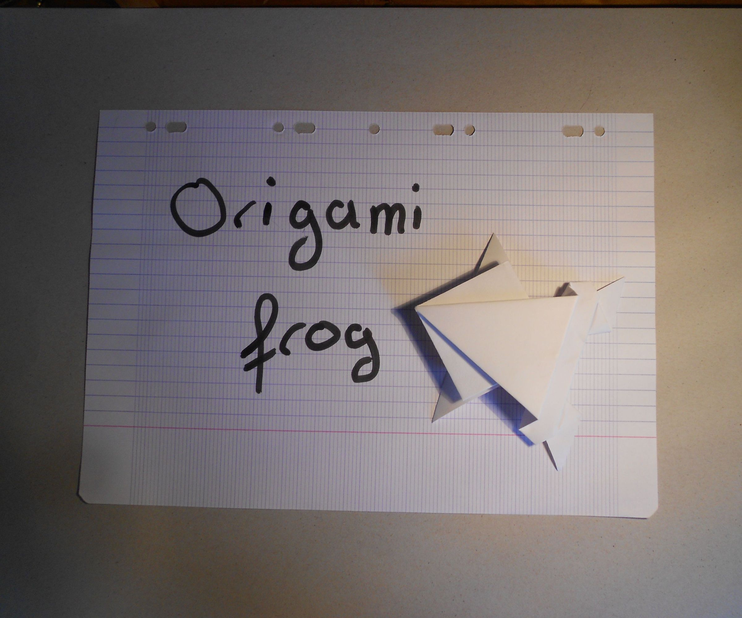 DIY guide for Origami jumping frog with step-by-step instructions
