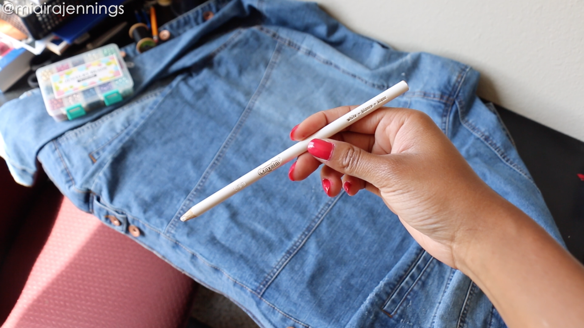 DIY Beaded Denim Jacket (NO SEWING) : 6 