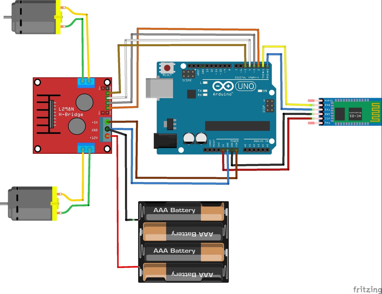 Bluetooth Controlled Arduino Car : 6 Steps - Instructables