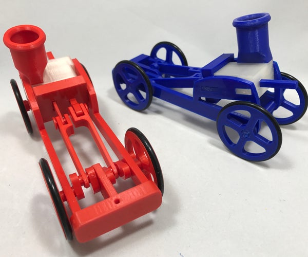 Single Cylinder Air Engine Balloon Powered Rolling Chassis