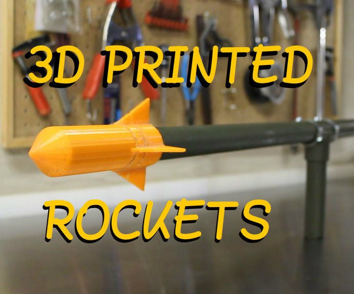 Make Your Own Rocket Cannon Shoot 3D Printed Rockets Over 100 FEET