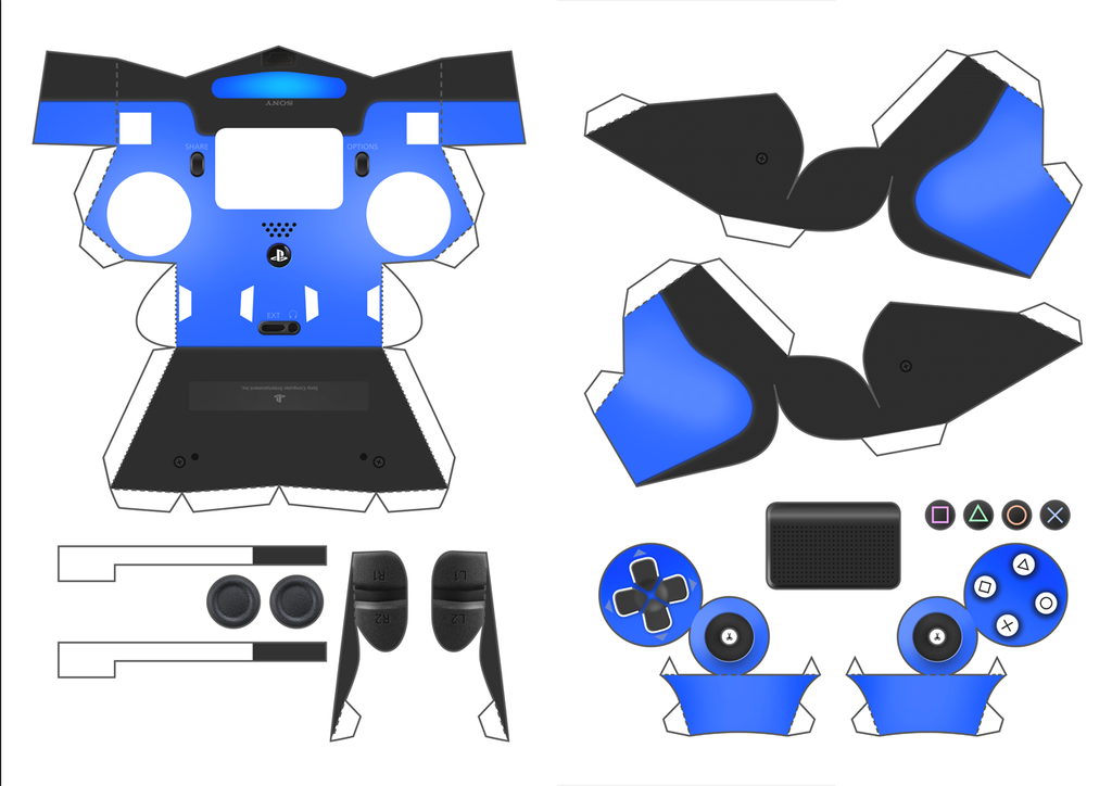 Download Playstation 4 Controller Papercraft 5 Steps With Pictures Instructables