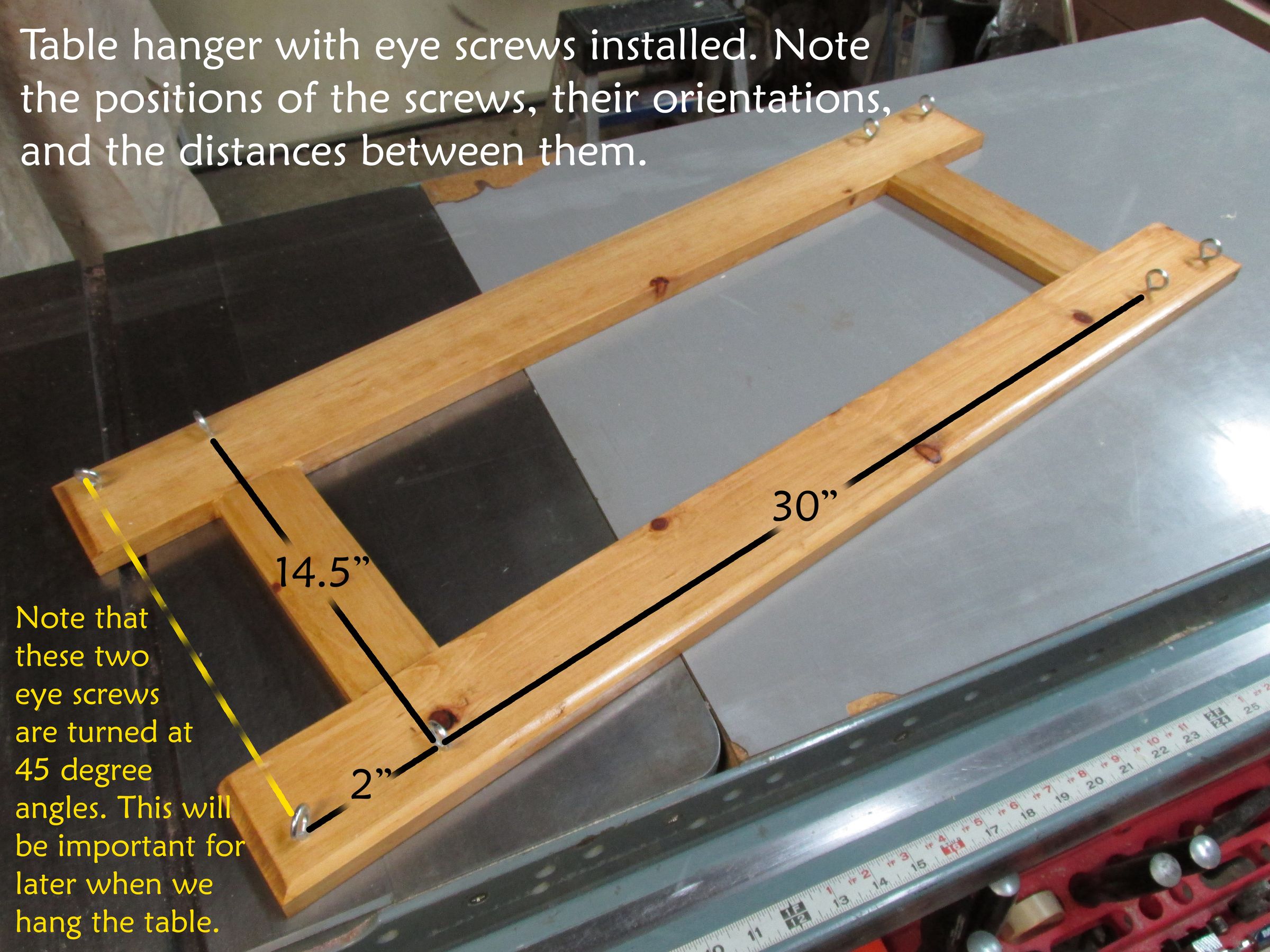 Paracord and Pulley Hanging Table 11 Steps (with Pictures