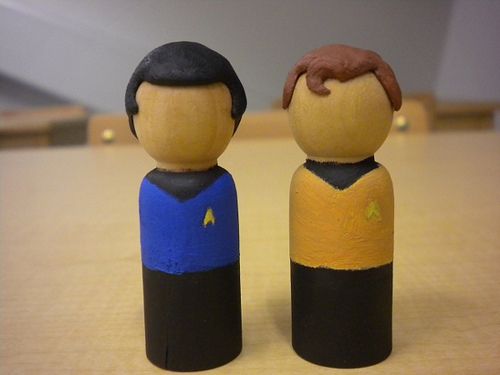 Kirk and Spock "Peg" People