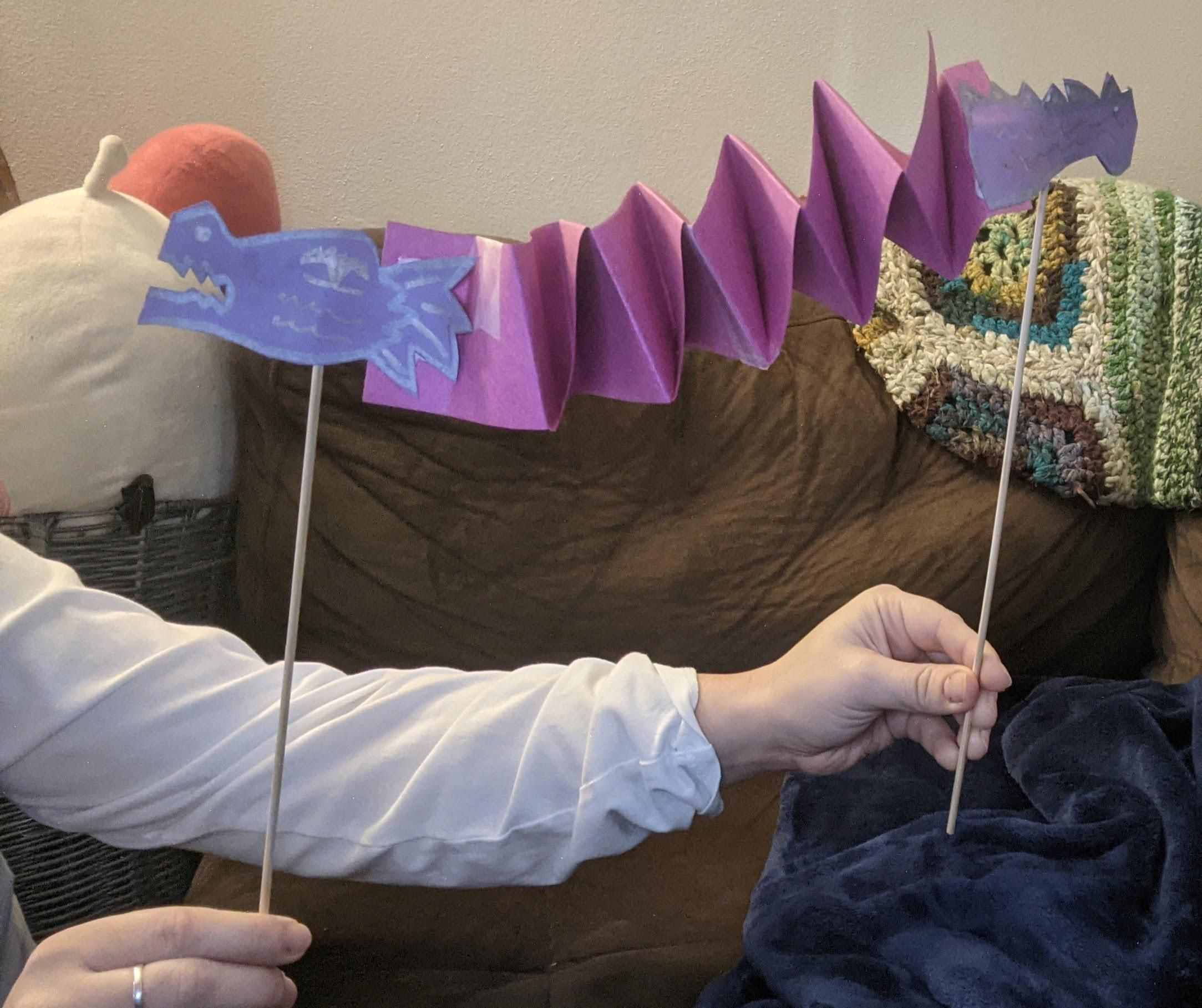 Paper Dragon Stick Puppet 13 Steps (with Pictures) Instructables