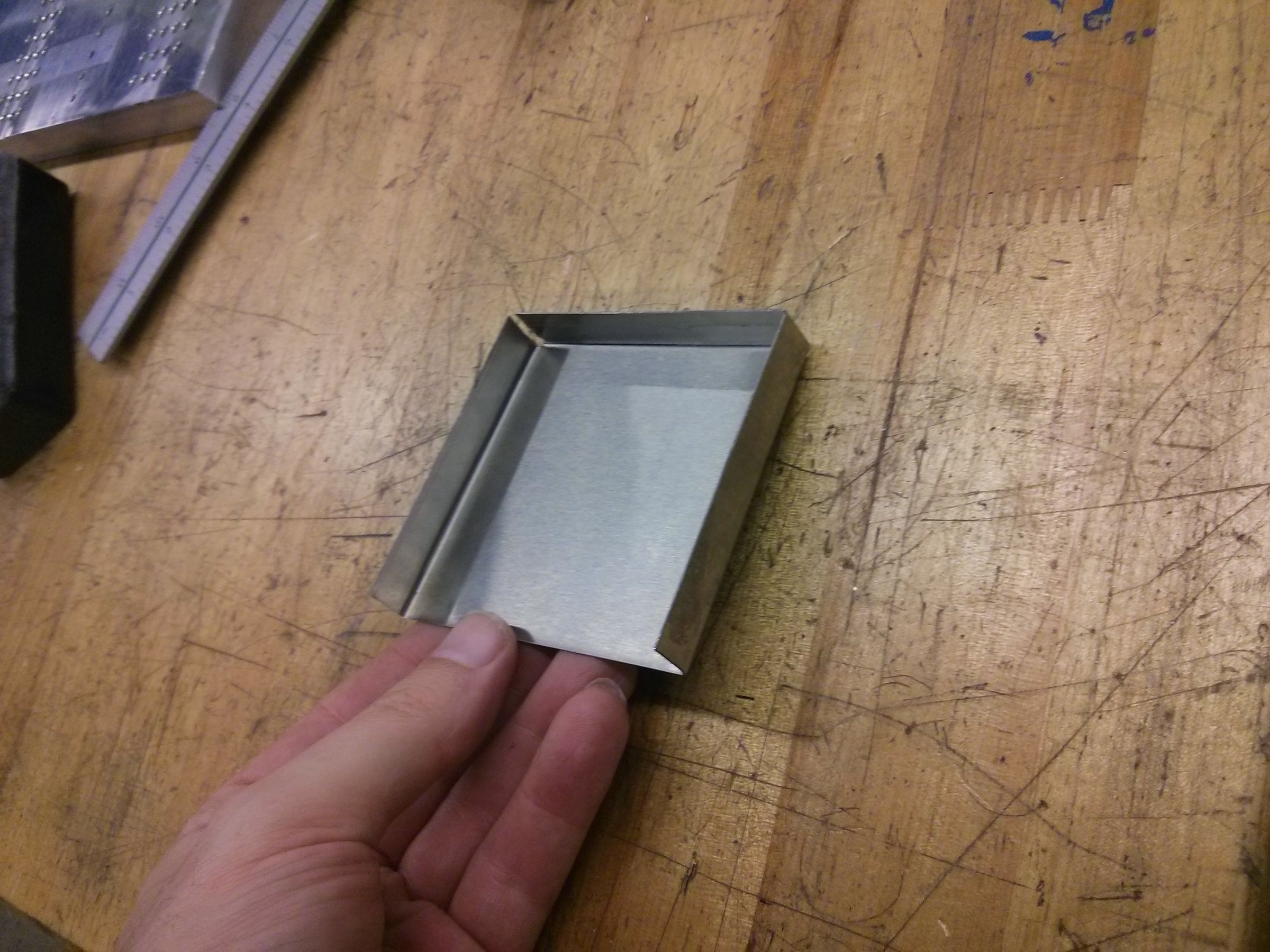A Riveted Metal Box With Lid 11 Steps Instructables