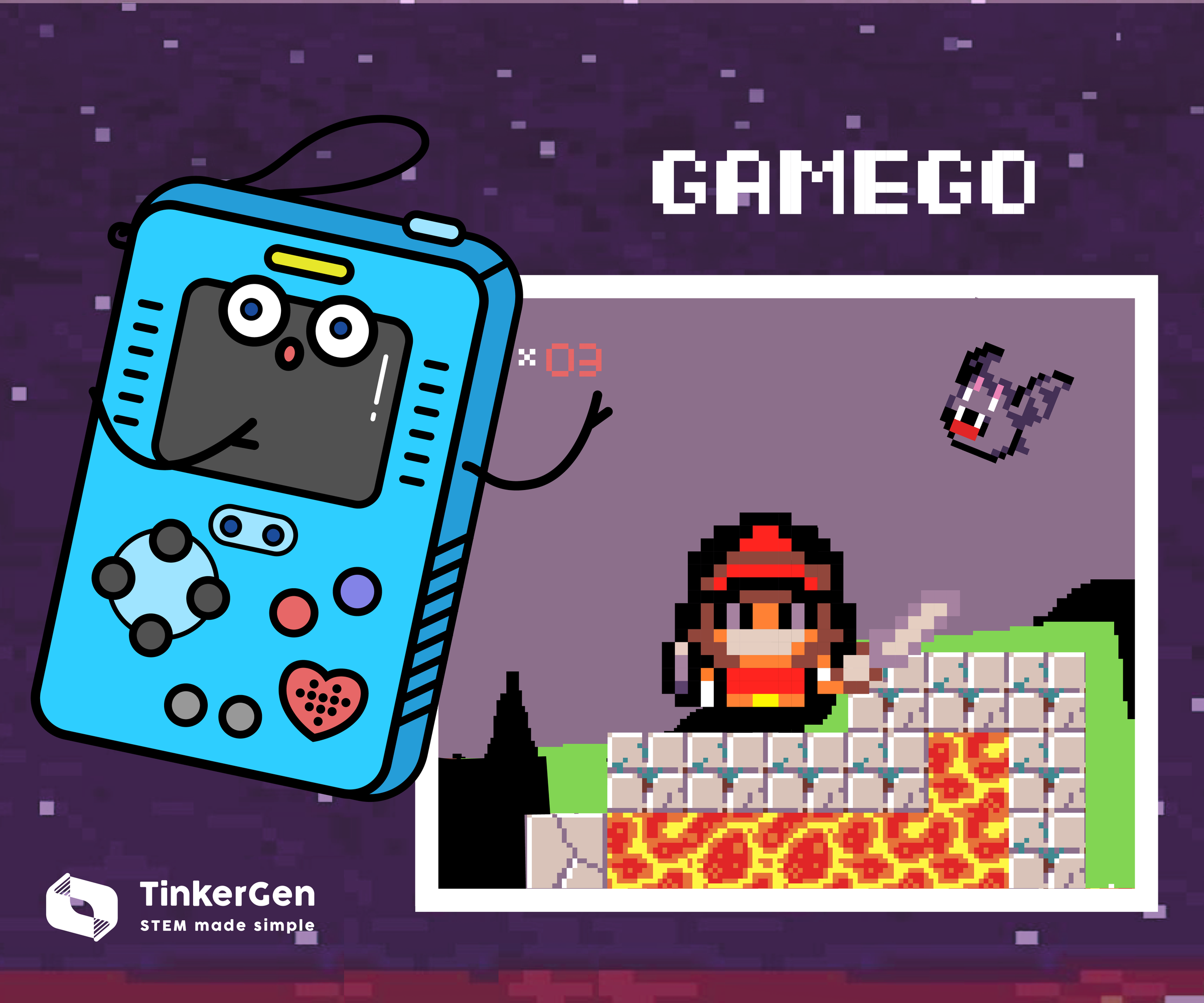 Platformer With Infinite Levels on GameGo With Makecode Arcade