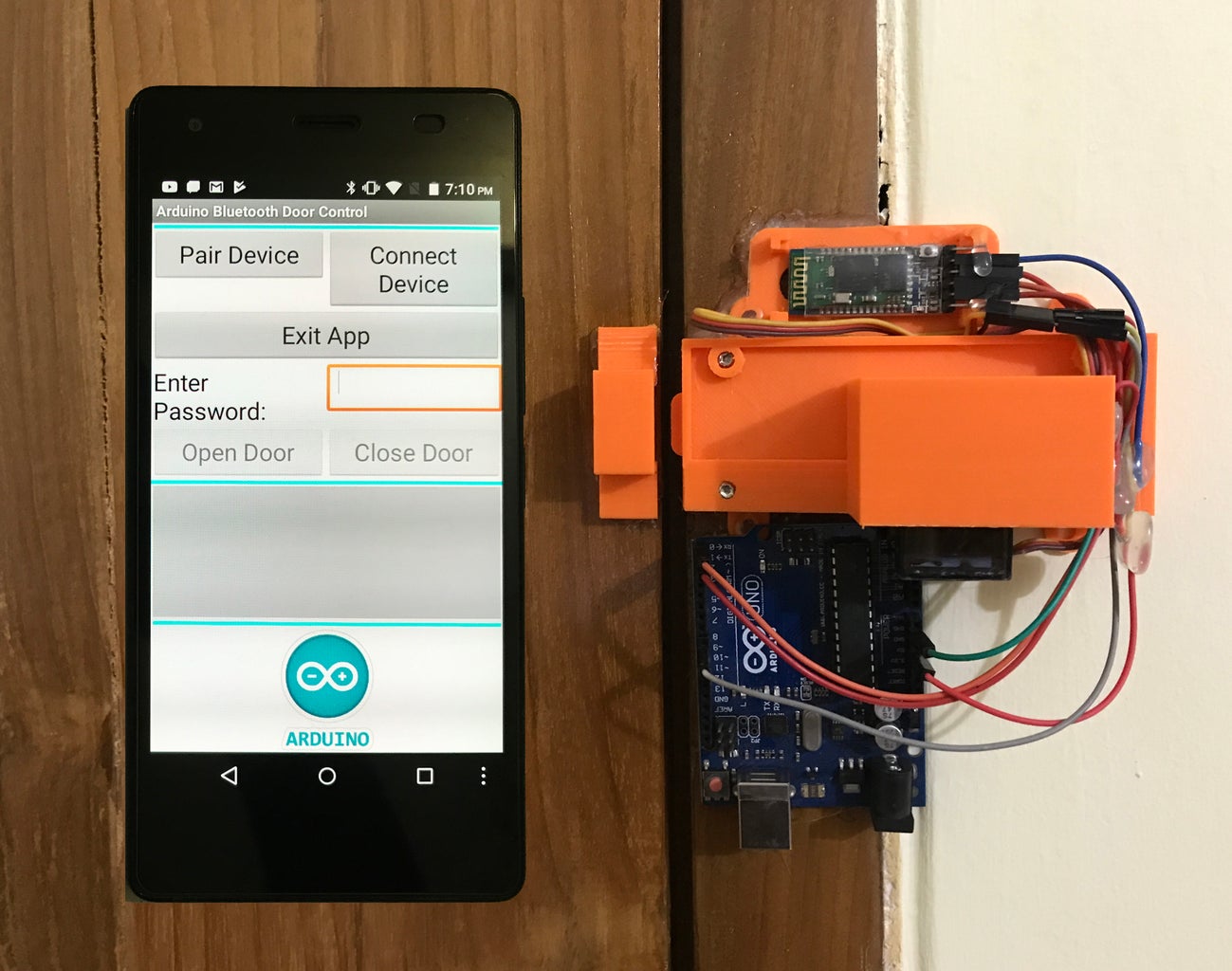 Arduino & Android Based Bluetooth Control Password Protected Door Lock ...