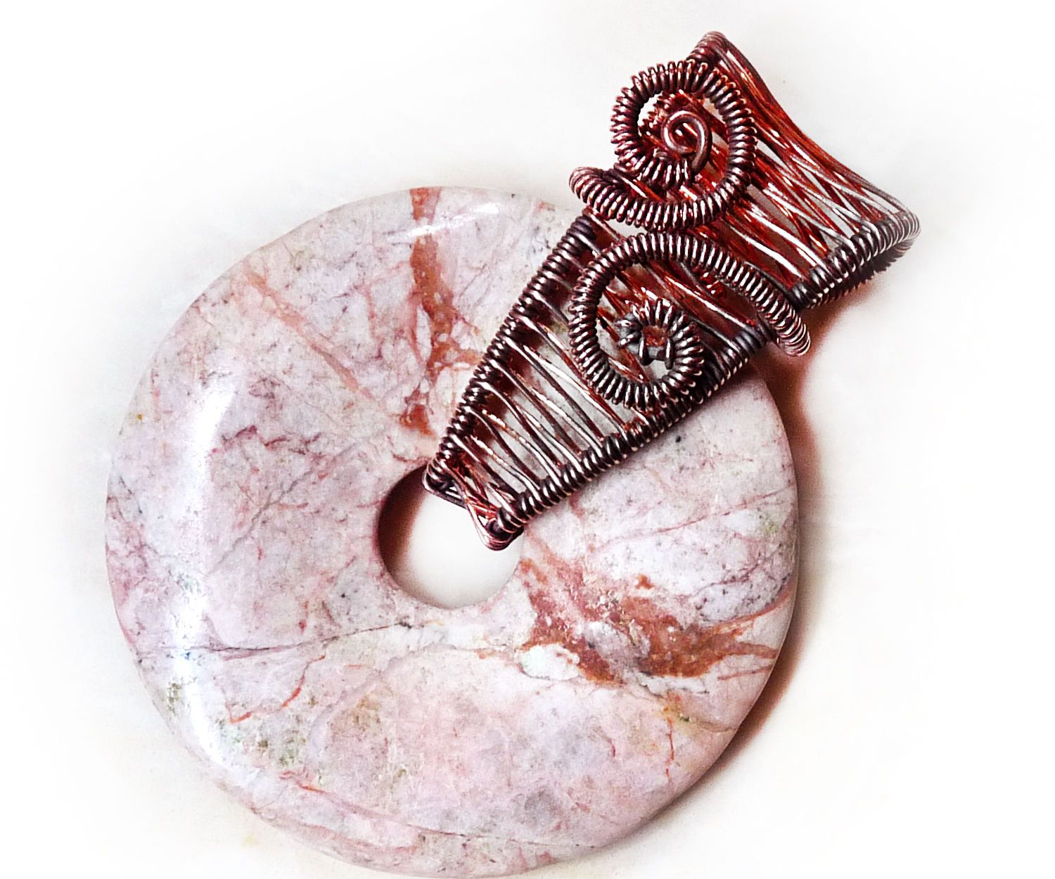 Woven Wire Bail Gemstone Pendant