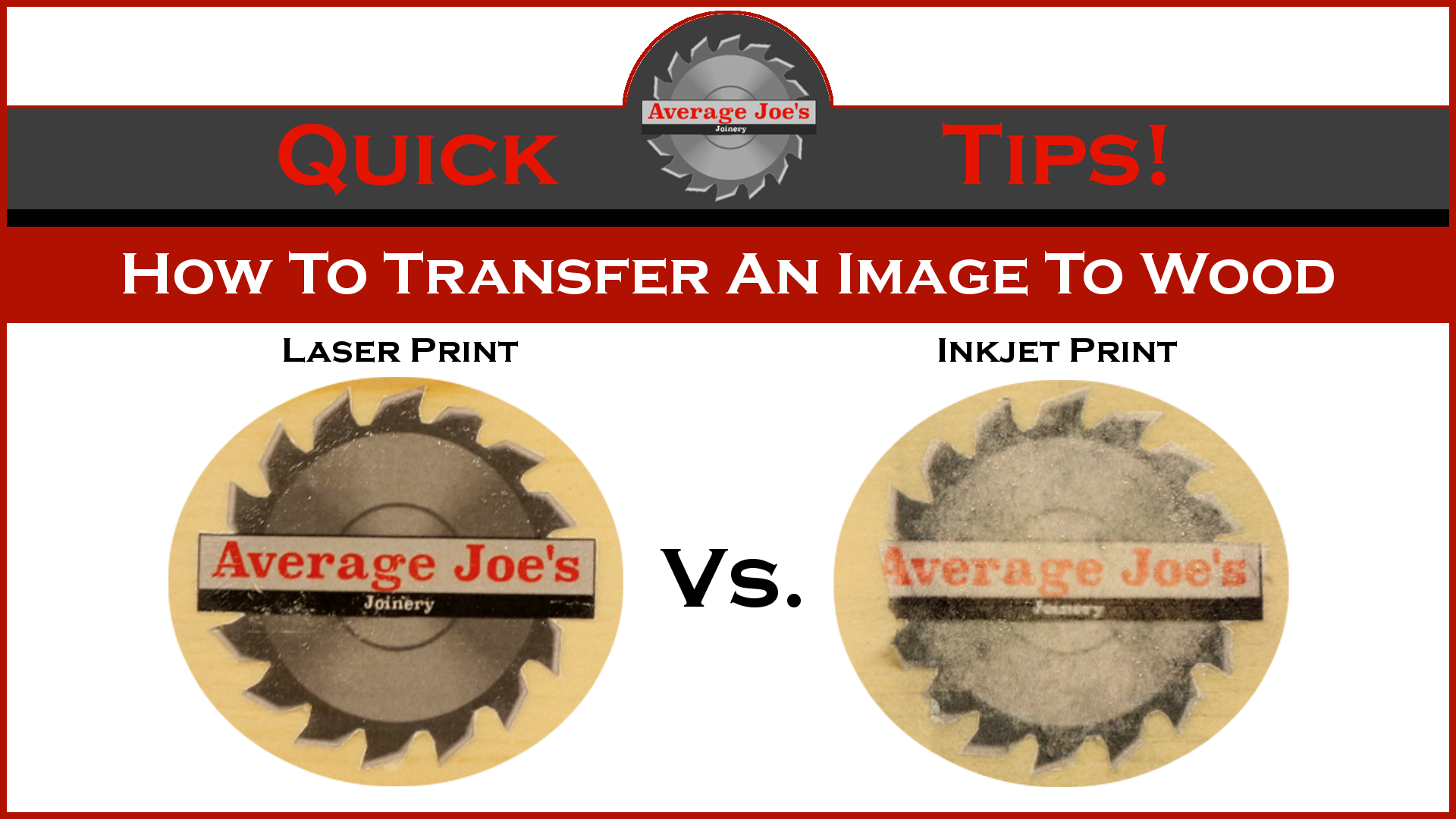 How to Transfer an Image to Wood Laser Vs. Inkjet 3 Steps