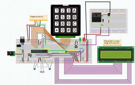 Arduino Fingerprint Door Lock (with Keypad and LCD) : 9 Steps (with ...