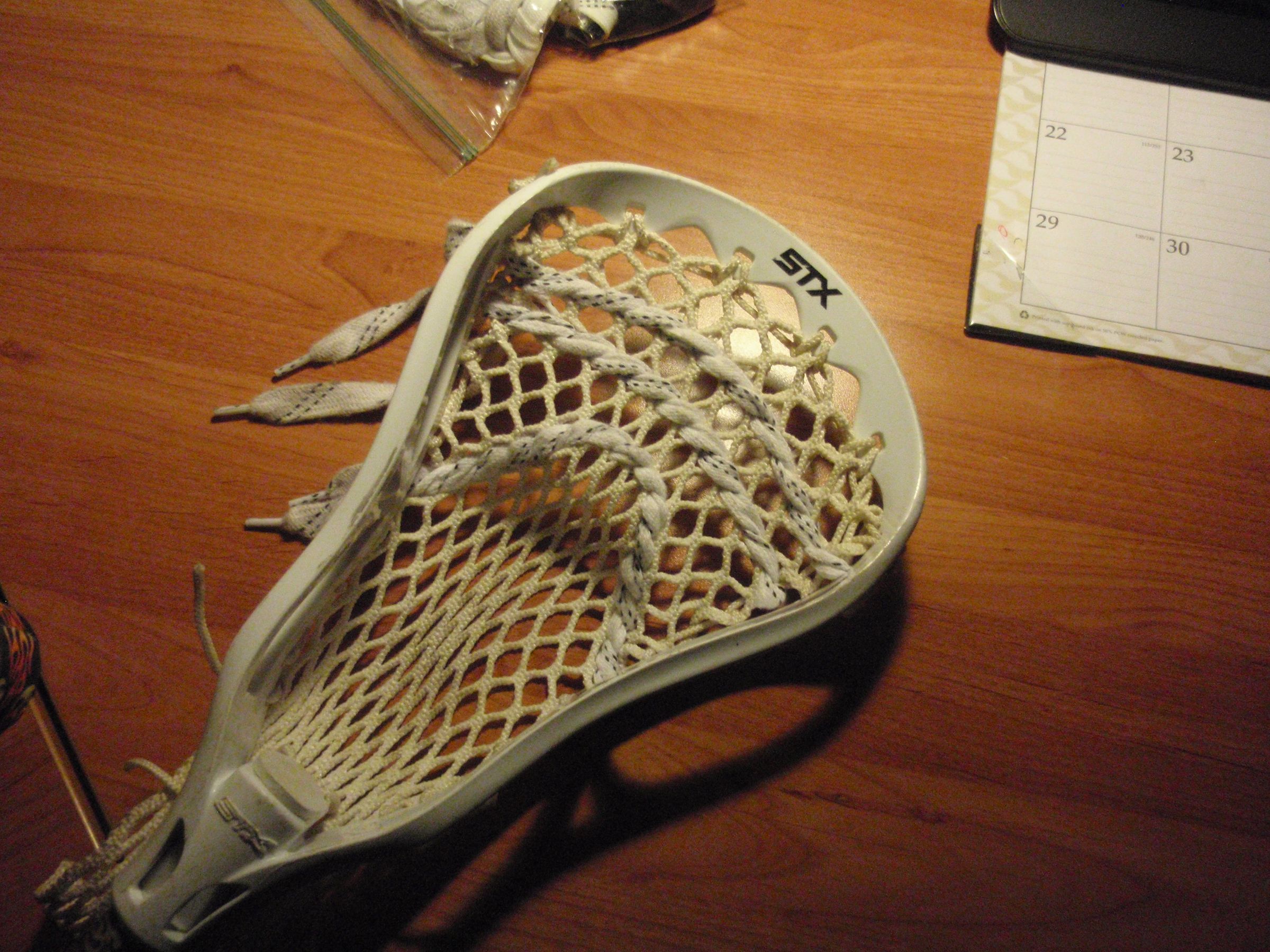 DIY guide for Replacing/Changing Lacrosse Stick Shooting Strings with step-by-step instructions