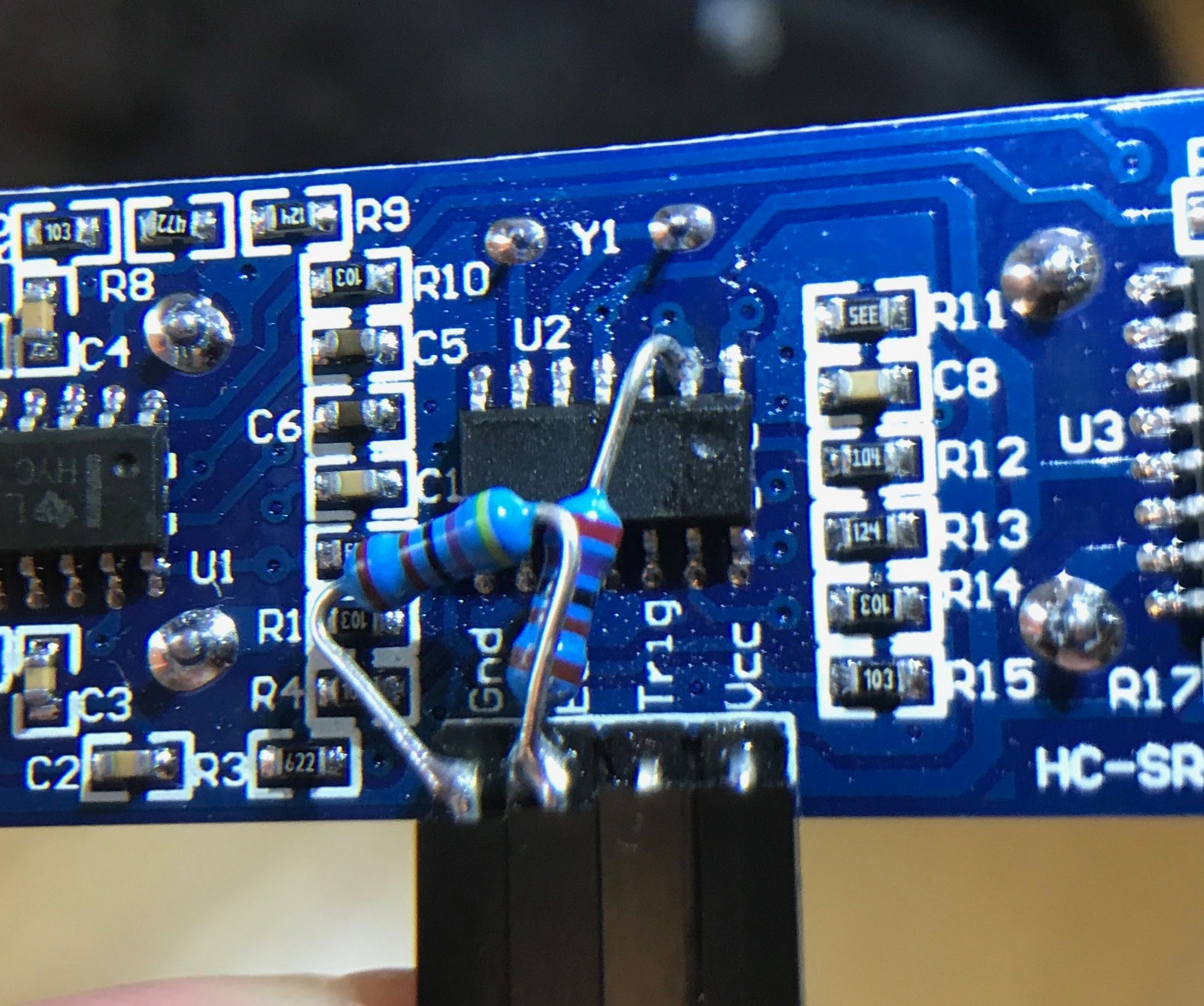 3.3v mod for ultrasonic sensors (prepare hc-sr04 for 3.3v logic on esp32/esp8266, particle photon, etc.) DIY Project DIY Project Image