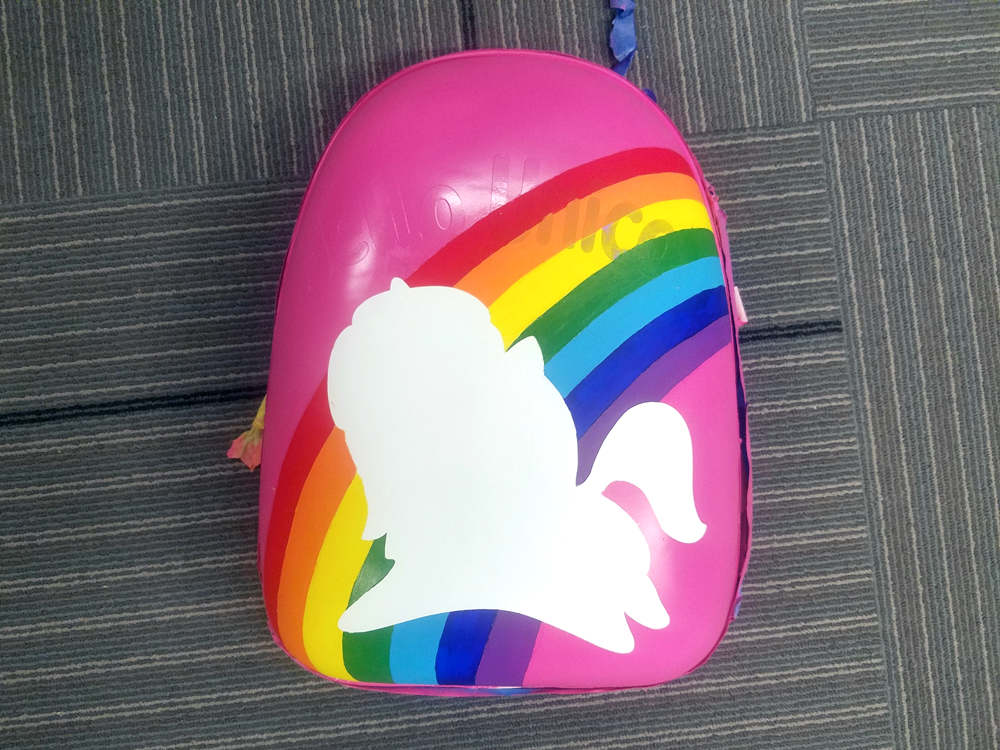 hello unicorn backpack hardshell