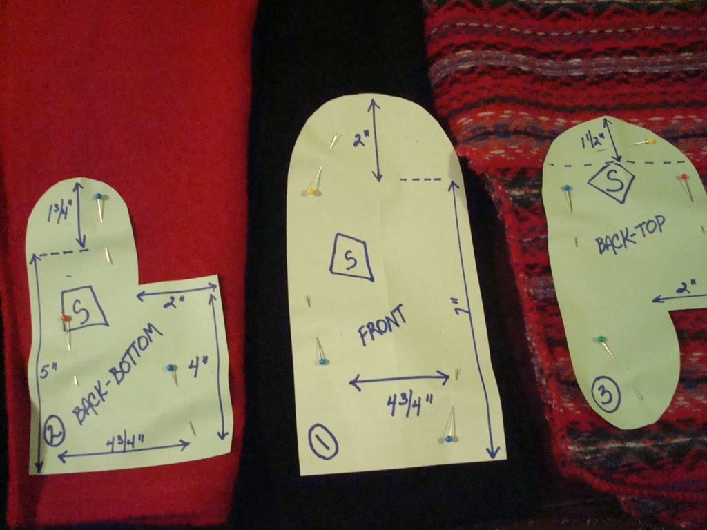 Free Printable Recycled Sweater Mitten Pattern