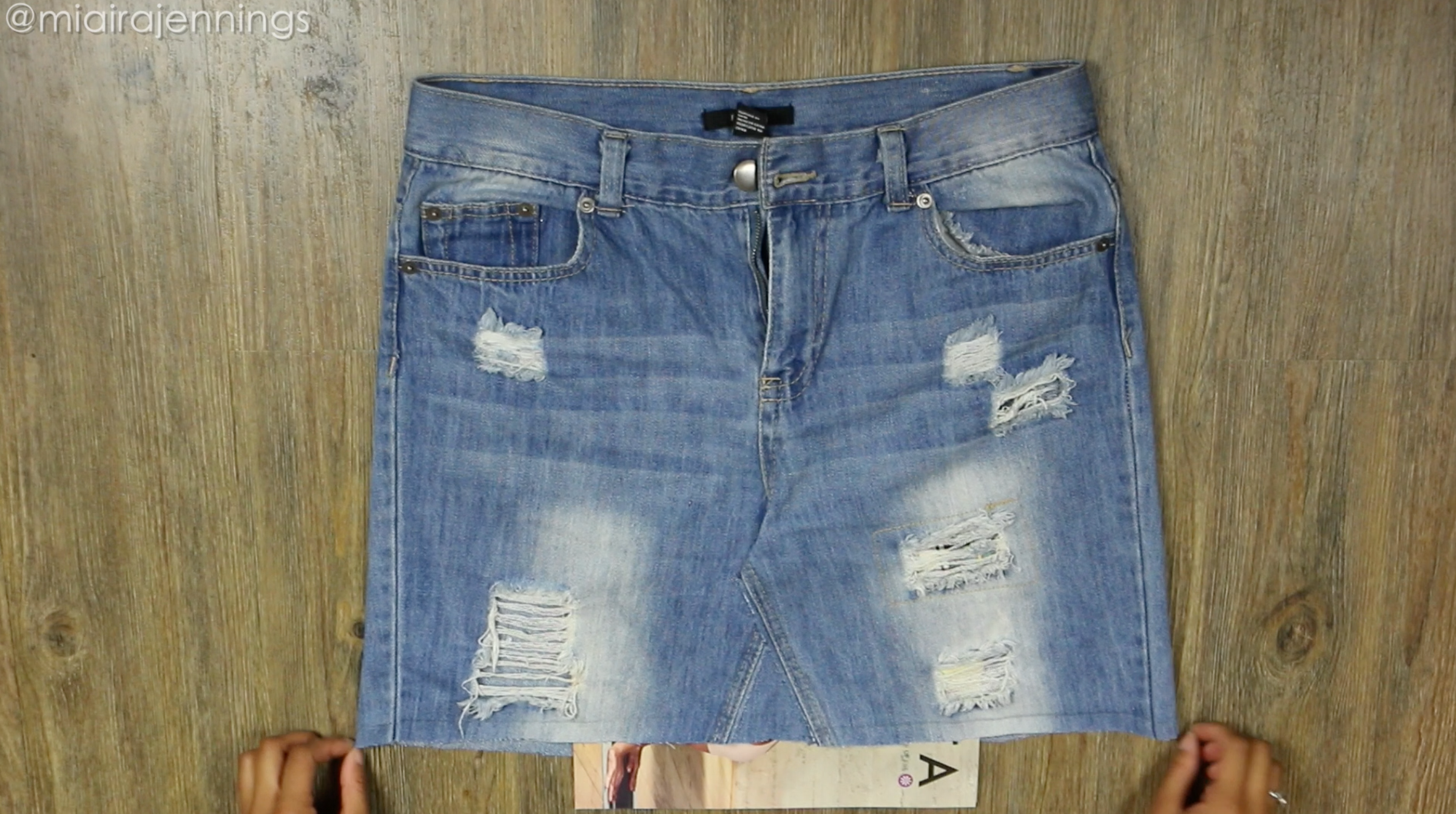 jeans to skirt no sew