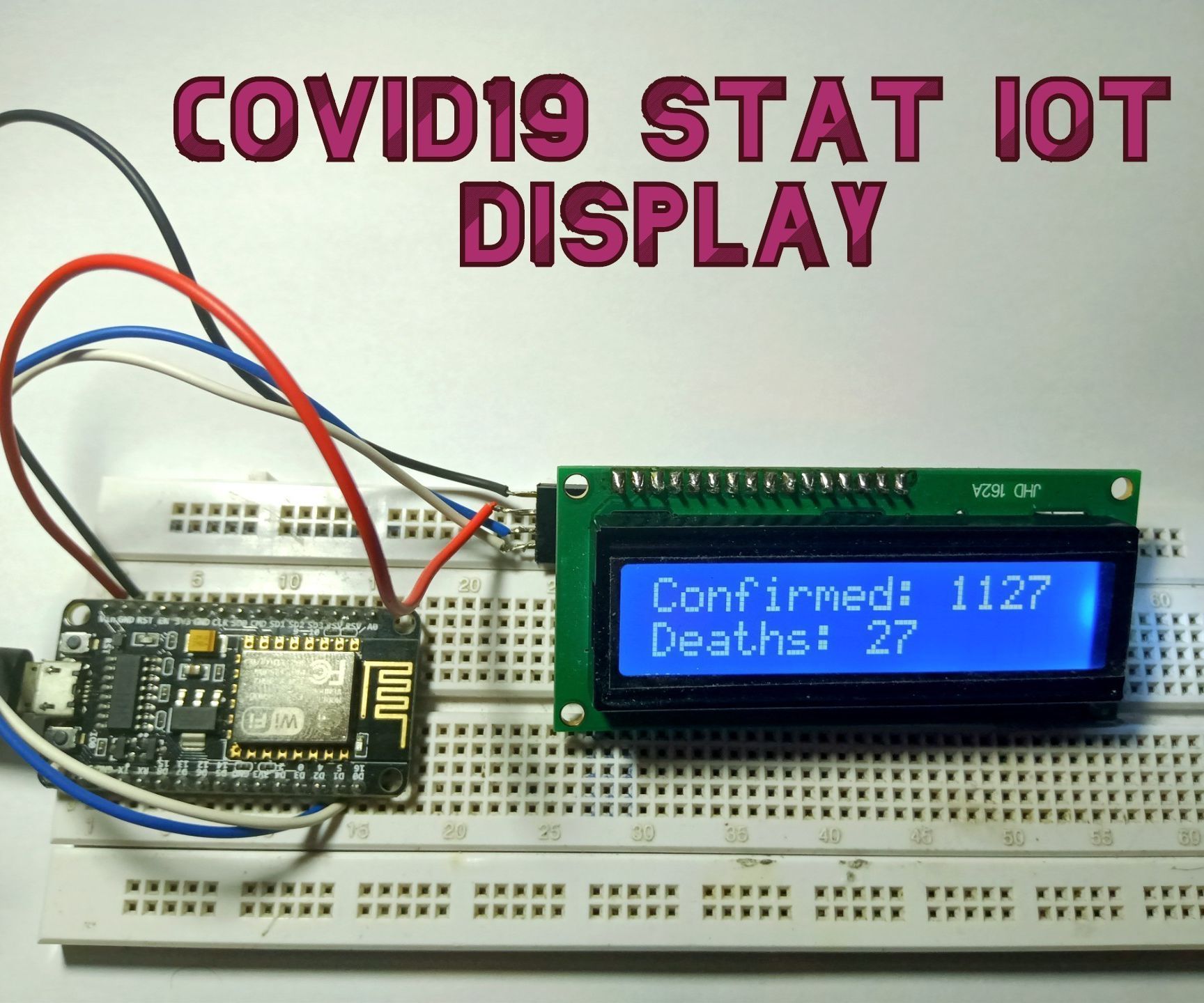 Covid19 Stat IoT Display 5 Steps Instructables