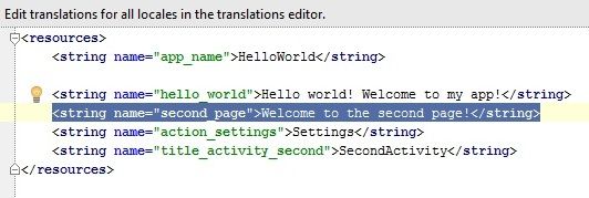 Create a Second Activity