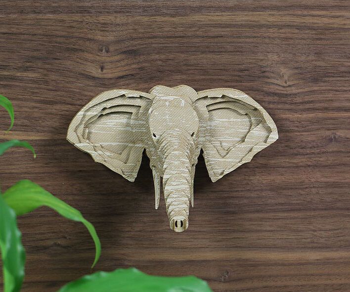 3D Elephant Wall Decoration