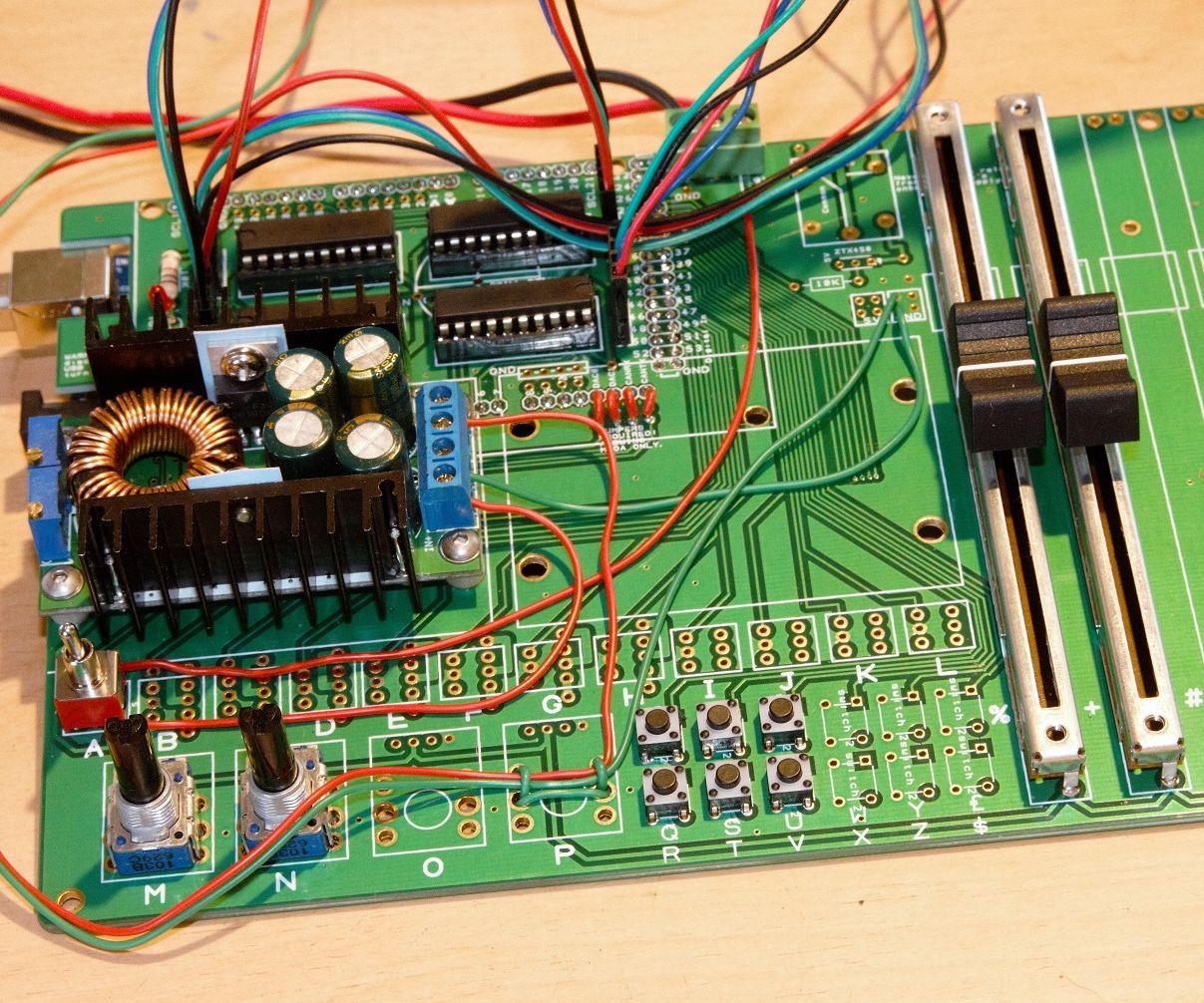 Simple Manual Arduino 4 Axis Stepper Motor / 16 Channel LED Power Controller