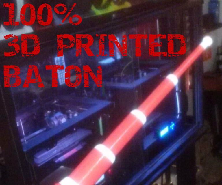 3d printed baton - 100% 3d printed - prints in one print - already assembled - single extruder - no supports DIY Project DIY Project Image