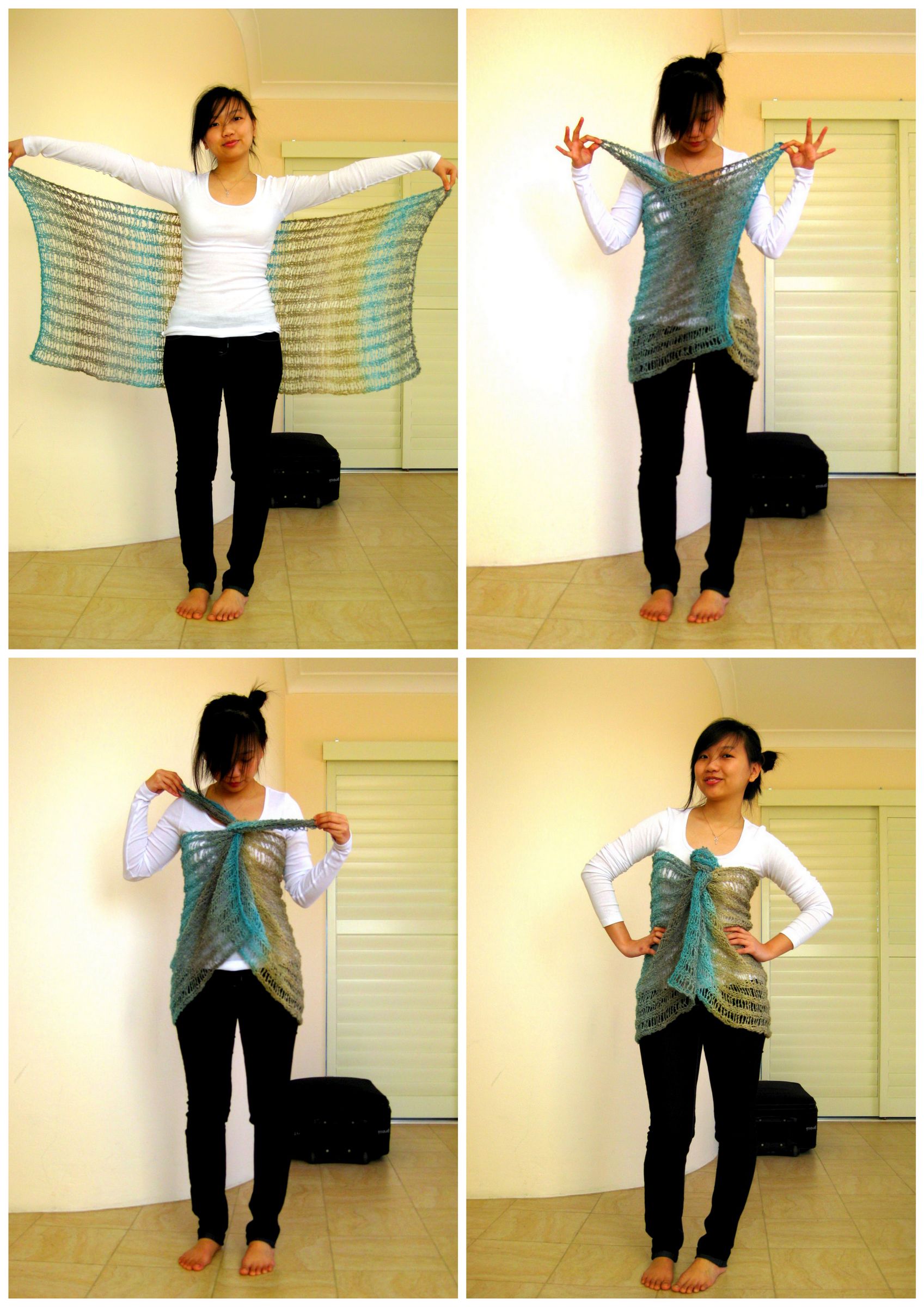 ways to wear a shawl