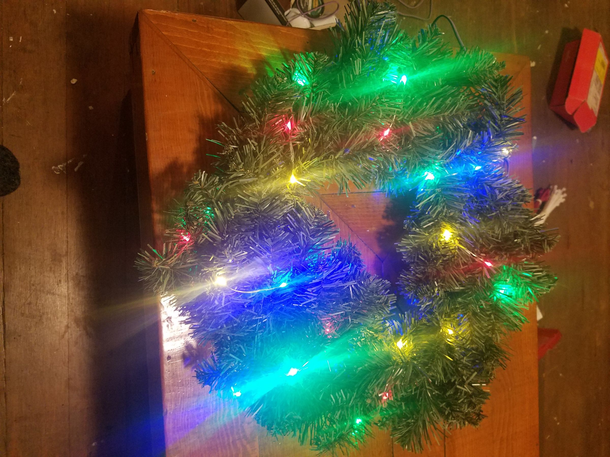 Car Wreath Christmas With Lights 