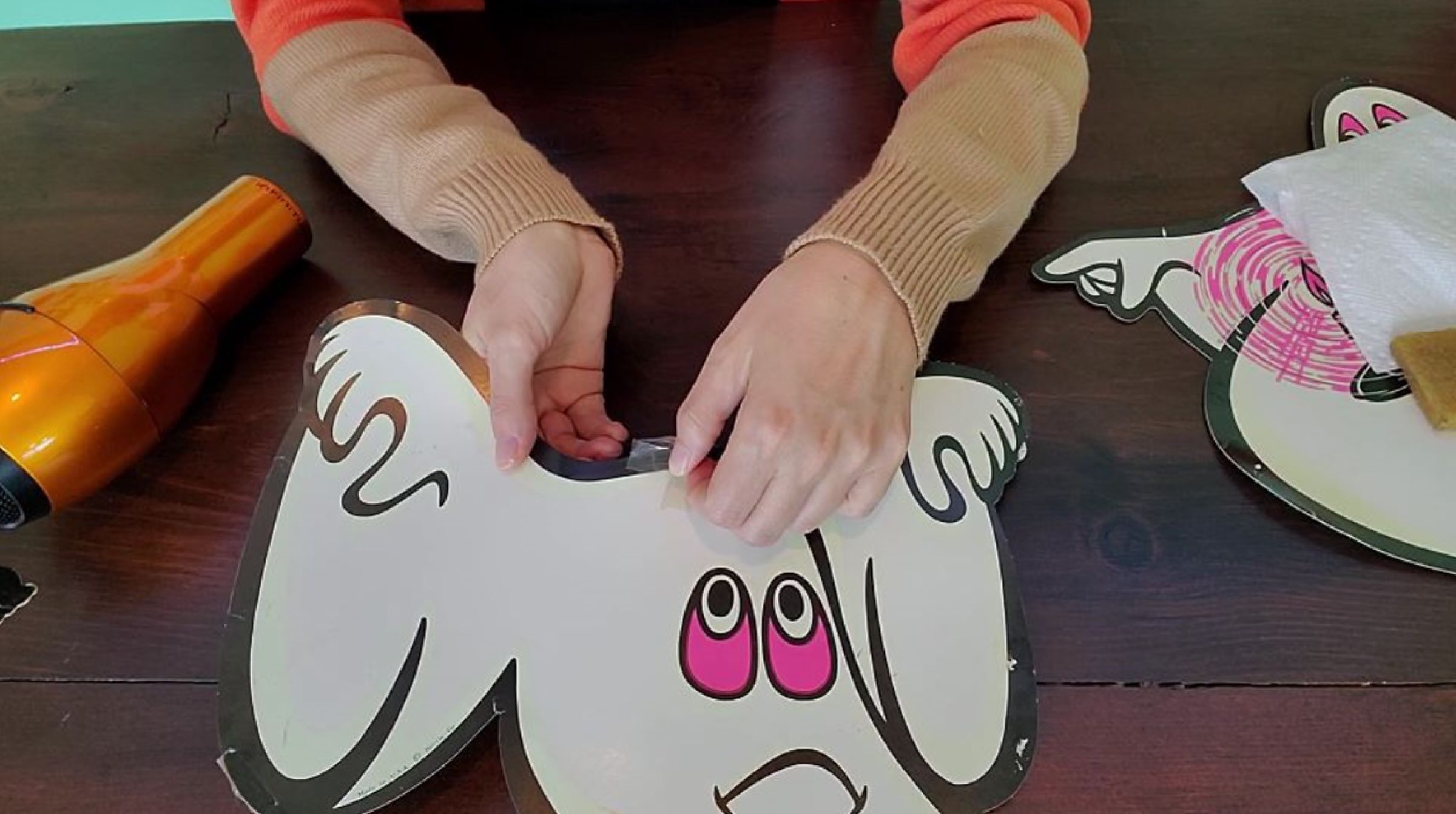 Easy Way to Remove Sticky Tape Residue From Paper Decorations