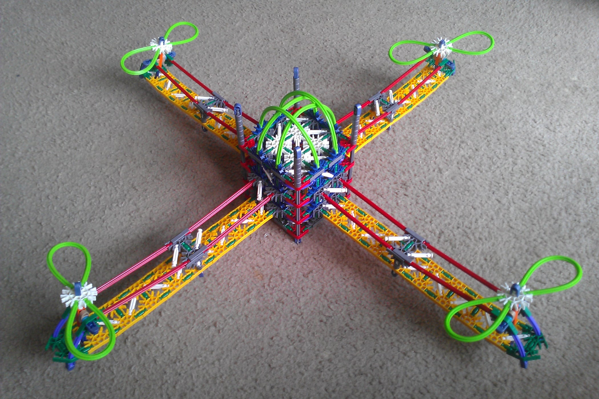 K'nex Quadcopter Model!!! 35 Steps Instructables