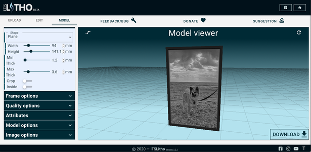 Image to Lithophane Generator lithophane software free download