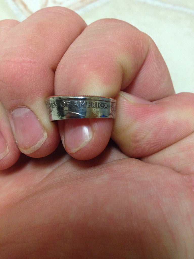 silver coin ring<br>