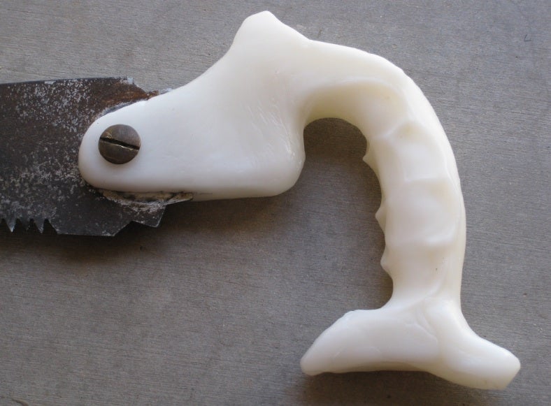 Custom Saw Blade Handle Made With Moldable Plastic 4 Steps