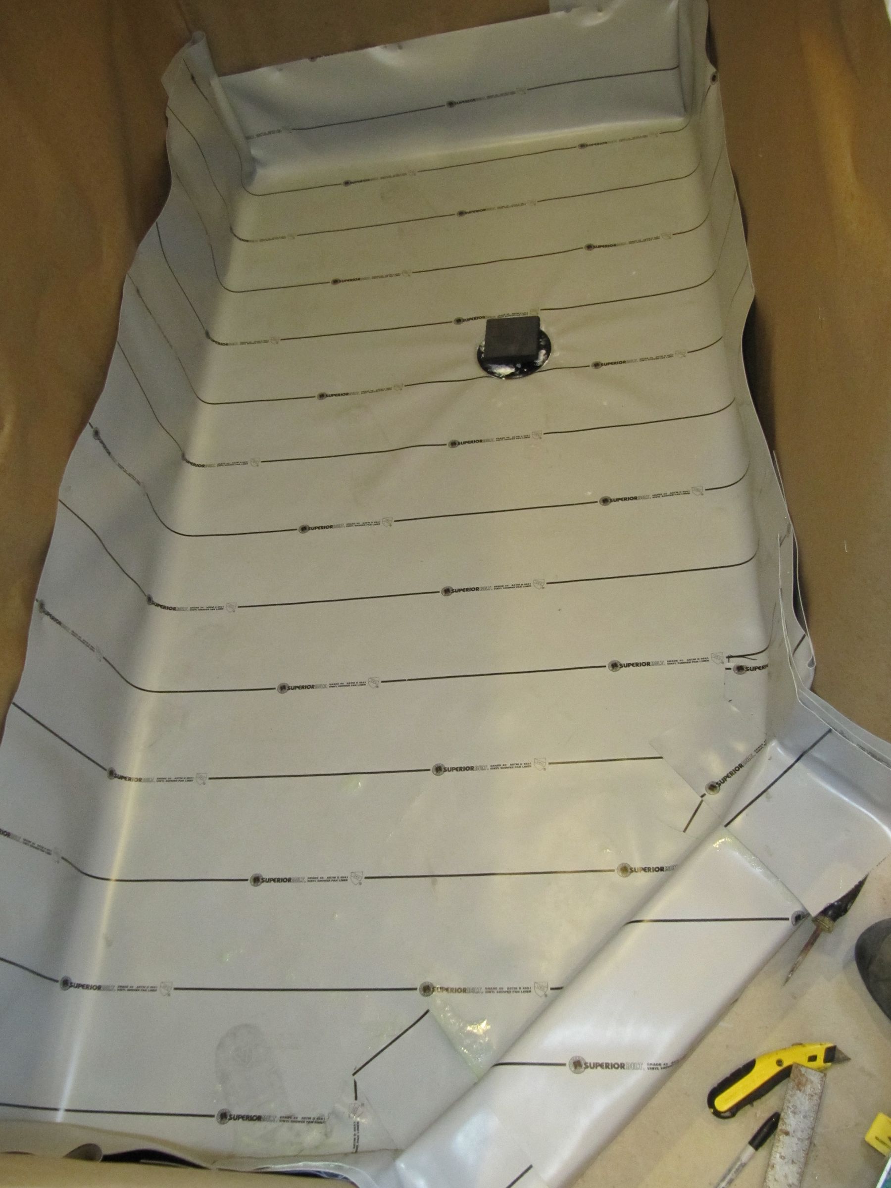 Building a Shower Pan With Vinyl Liner 12 Steps Instructables