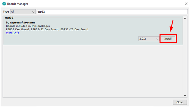 Configure the Arduino IDE - Board Manager