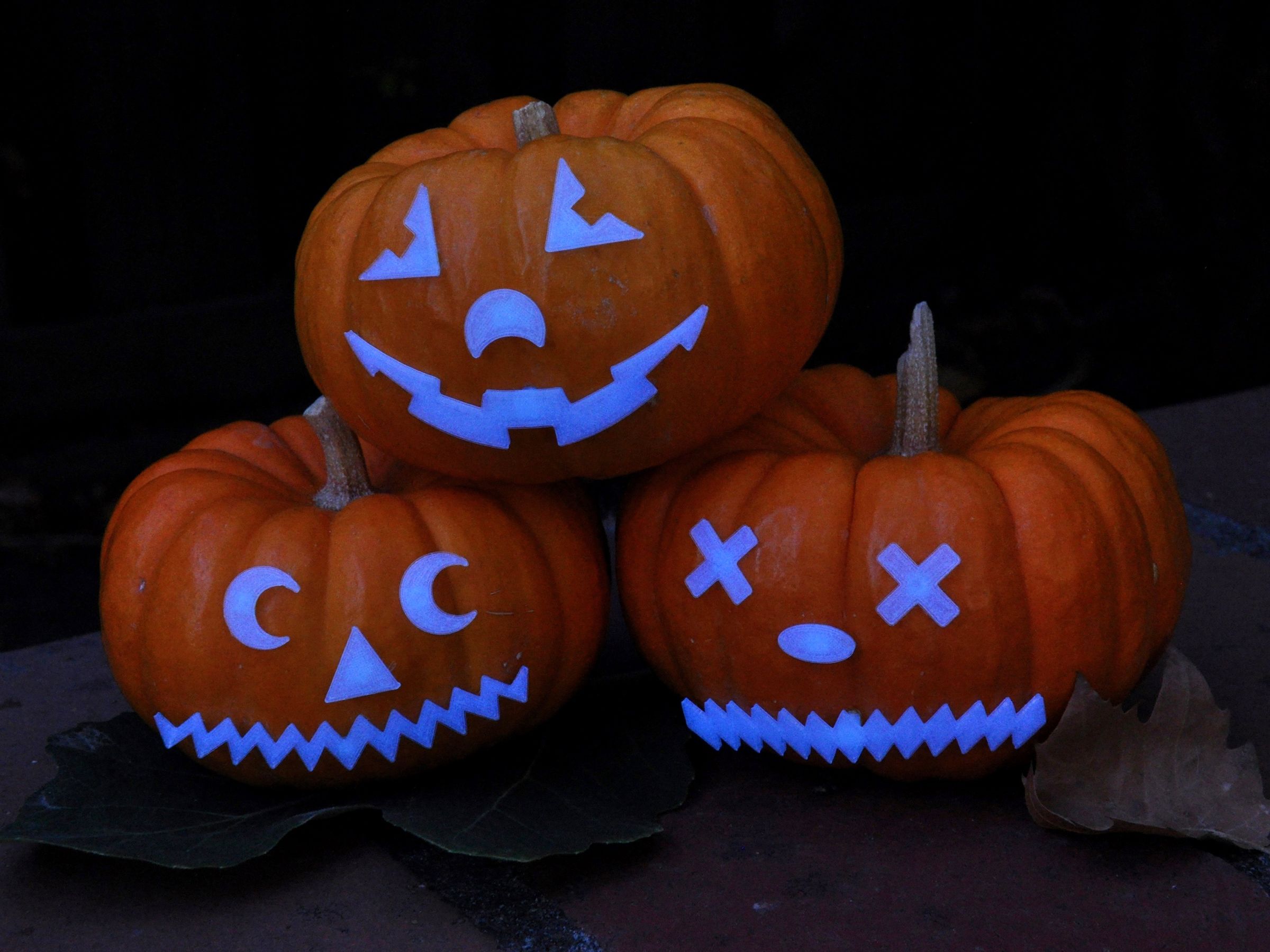 Download 3d Print Jack O Lantern Face Pieces Mr Pumpkin Head 7 Steps With Pictures Instructables