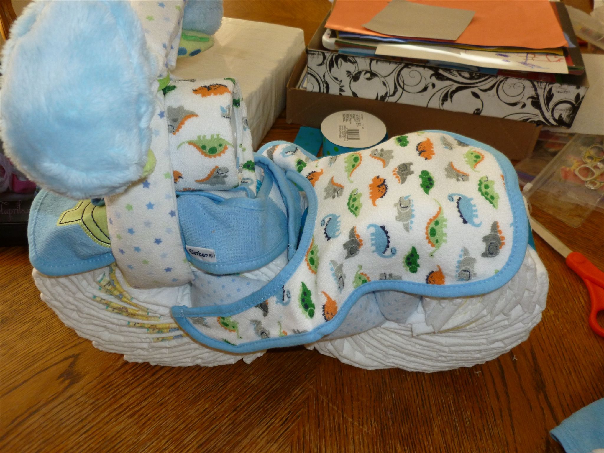 diaper motorcycle baby shower gift