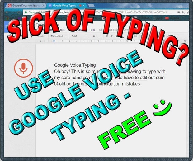 sick of typing use google voice free