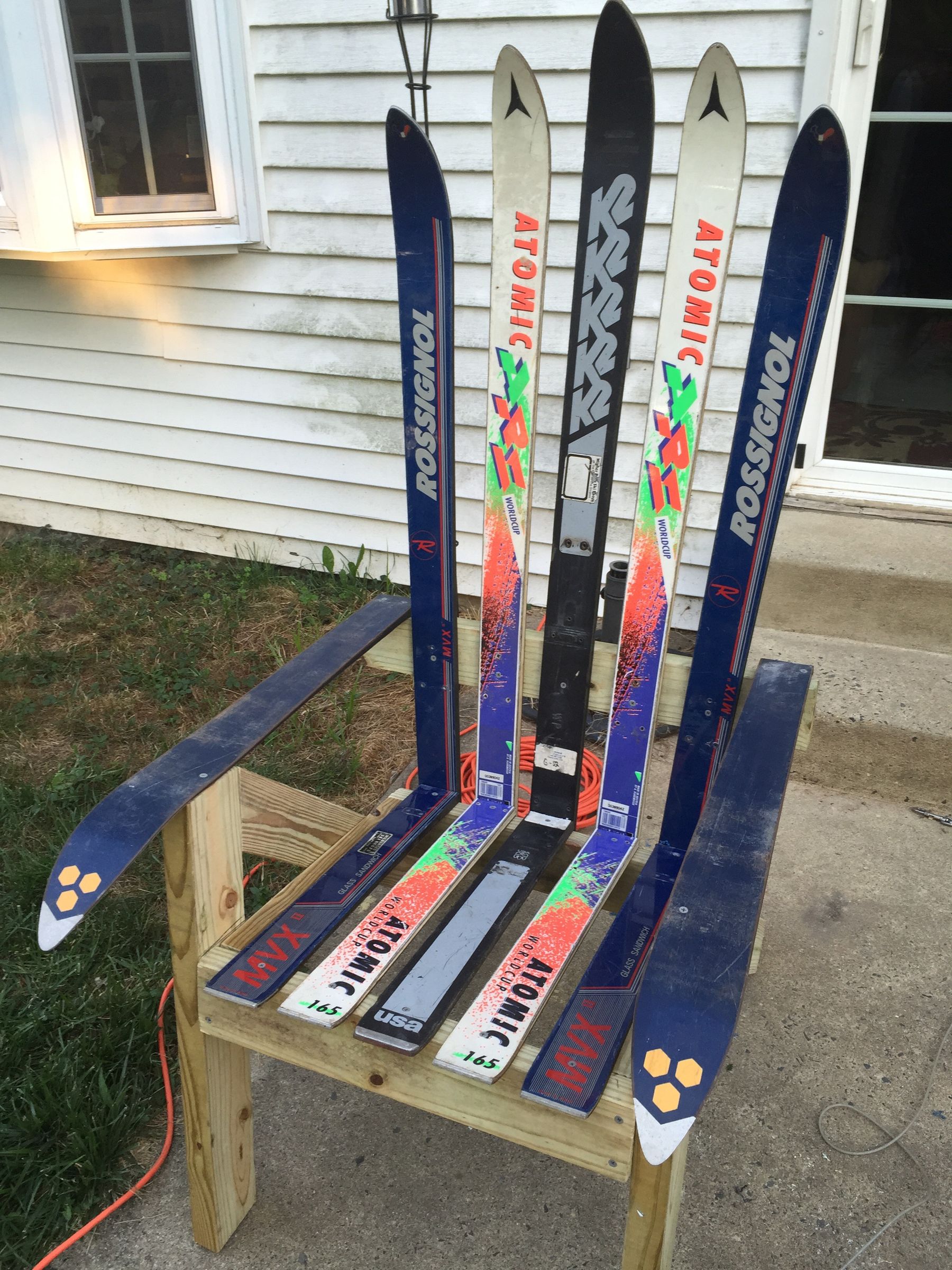 Build a Lawn Chair From Recycled Skis the Ski Chair! 4 Steps (with Pictures) Instructables