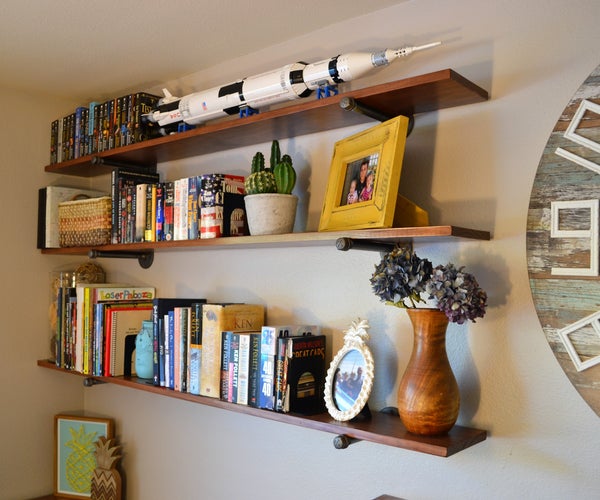 Industrial-Style Pipe Wall Shelves