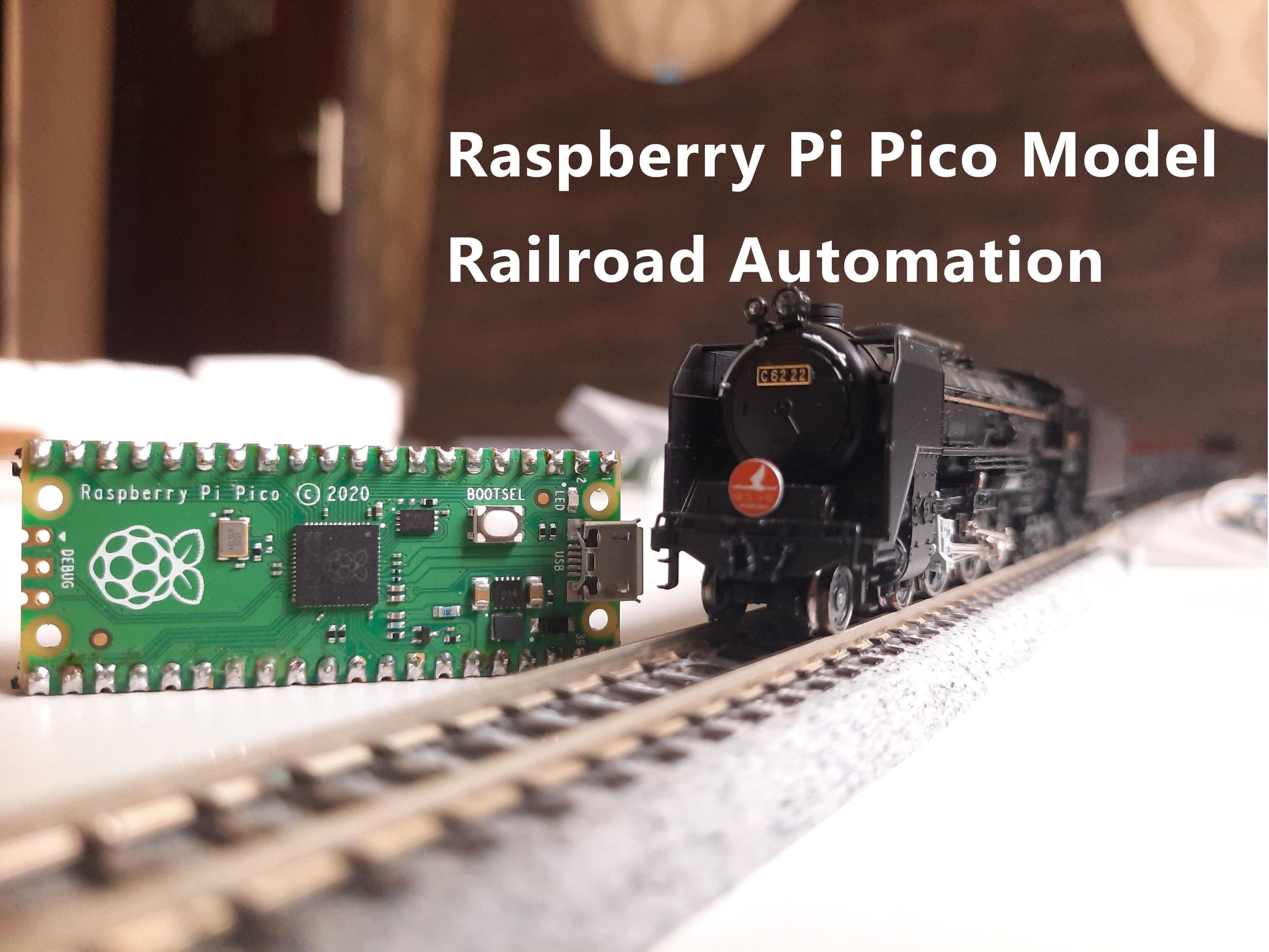 Raspberry Pi Pico Controlled Simple Automated Model Railroad Model
