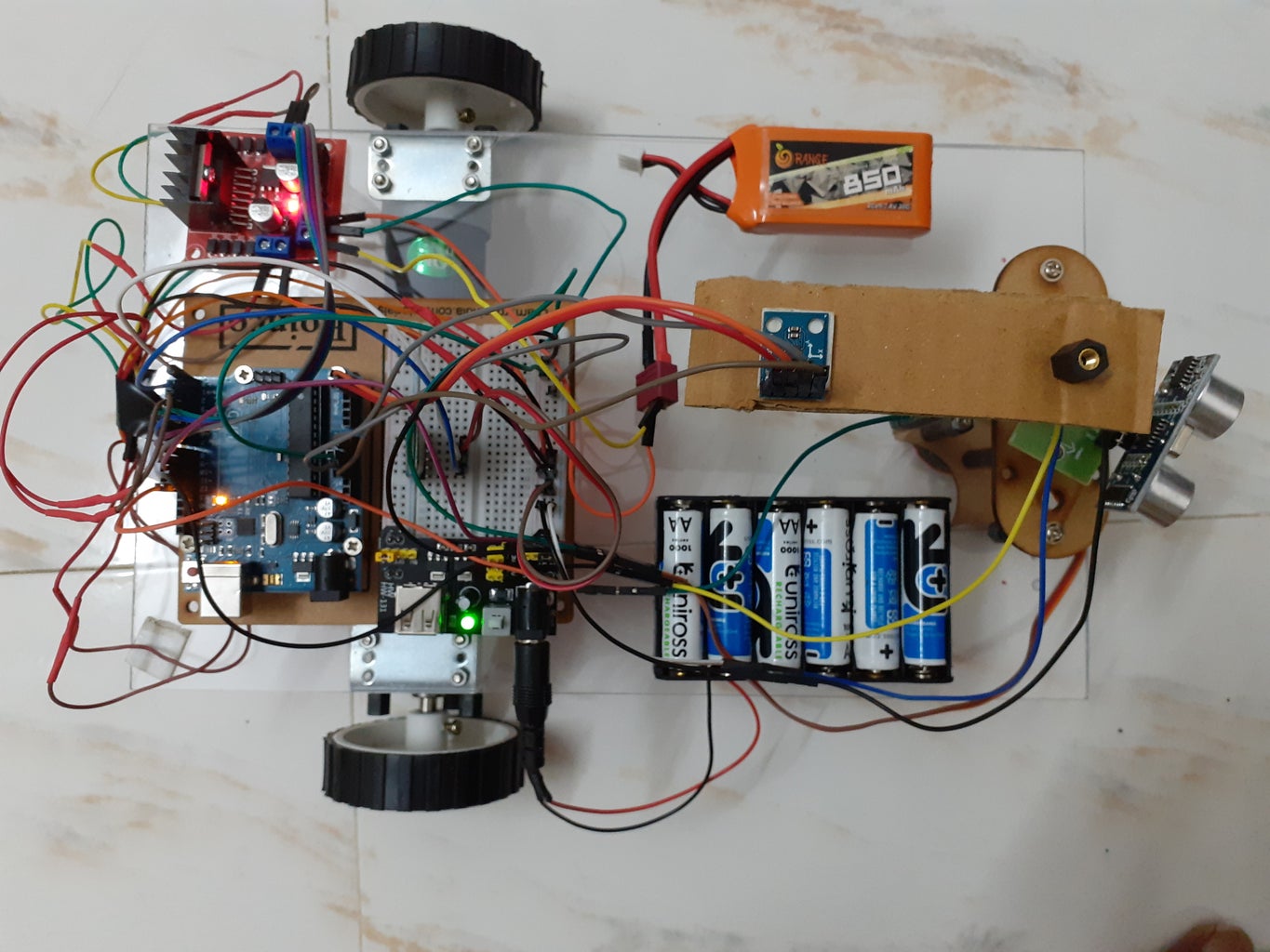 Arduino Robot With Distance , Direction and Degree of Rotation (East ...