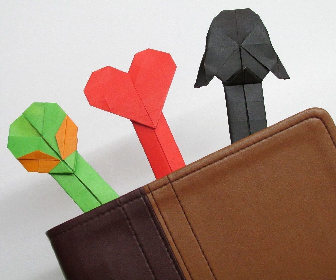 amazing origami bookmarks: darth vader, alien, and heart (with videos) DIY Project DIY Project Image
