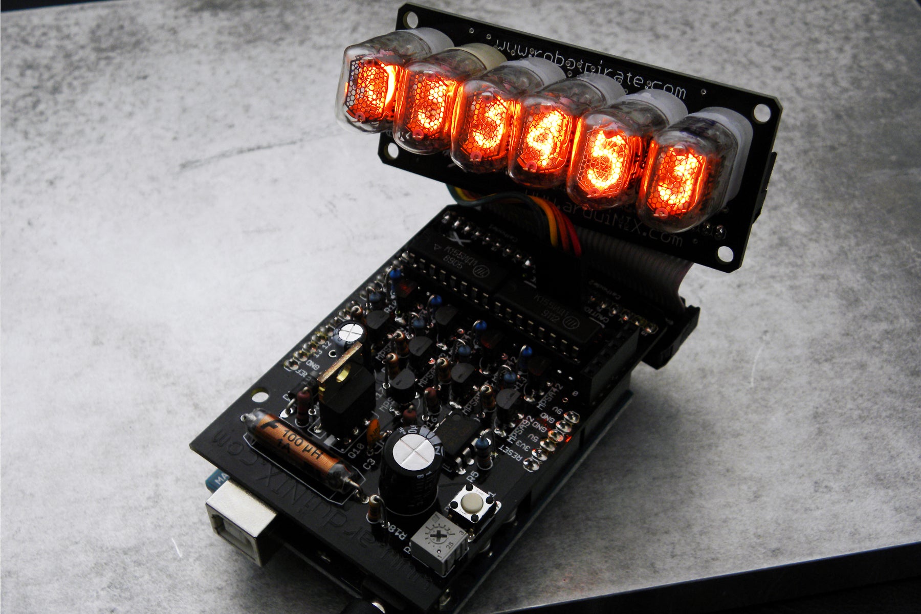 Arduino Powered Nixie Tubes ArduiNIX Nixie Driver Shield Assembly 25