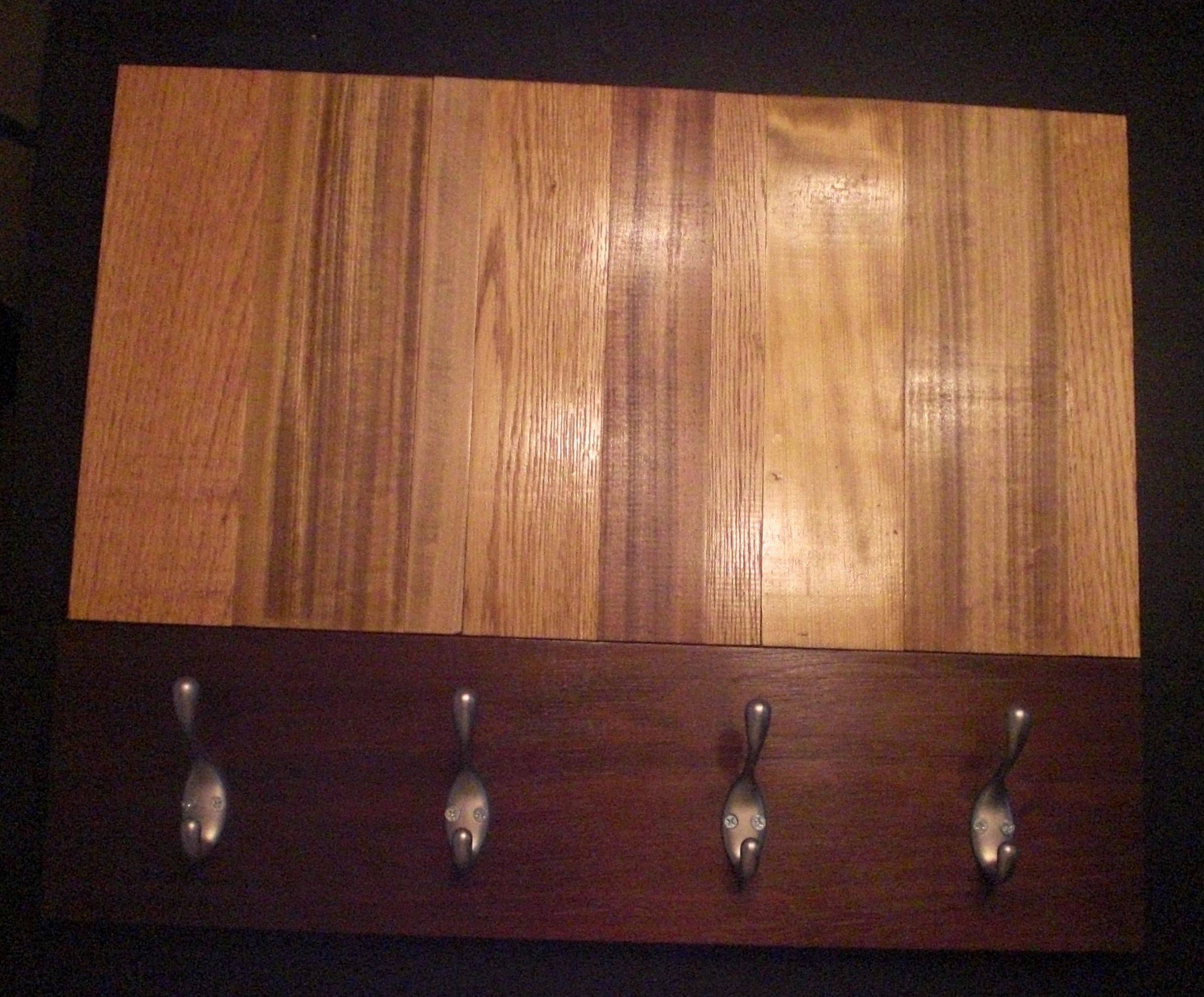 vertical reclaimed wood contemporary art wall coat hanger DIY Project DIY Project Image