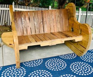 Cable Spool Pallet Bench - DIY Outdoor Seating!