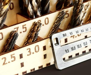 Laser Cut Drill Bit Organizer and CNC Routed Drill Bit Sorting Gauge